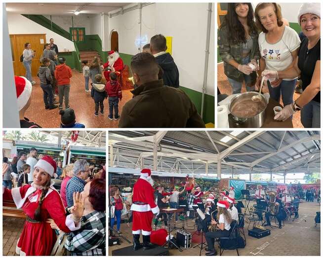 Papá Noel en La Breña y concierto navideño de la Banda de Música en el Mercado Municipal/TA.